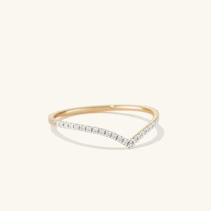 Mejuri Wishbone Pave Diamond Ring
